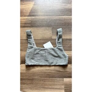 $168 NWT Rumer The Label Rosa Crop Bikini Top Womens Medium Seafoam Textured